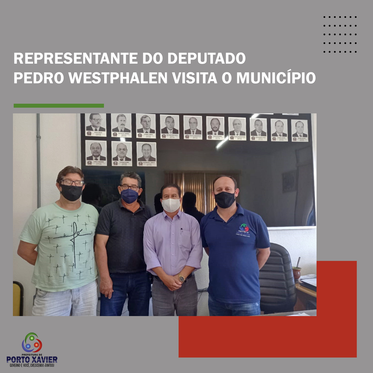 REPRESENTANTE DO DEPUTADO PEDRO WESTPHALEN VISITA O MUNICÍPIO DE PORTO XAVIER